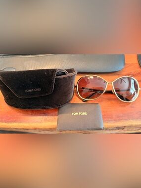 Tom Ford Sunglasses — Gold Frame with Brown Lenses